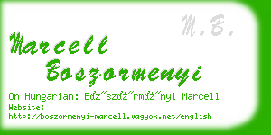 marcell boszormenyi business card